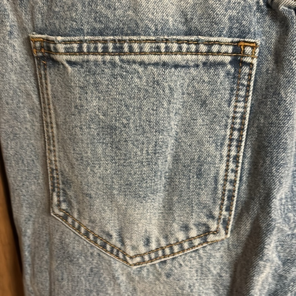 Princess Polly light wash straight leg cross button fly jeans US Women’s size 4 - Picture 14 of 14